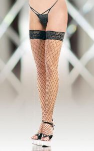 Stockings 5520 - black pończochy kabaretki